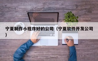 白城宁夏制作小程序好的公司（宁夏软件开发公司）